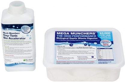 mega munchers septic waste digester and oxy tonic accelerator