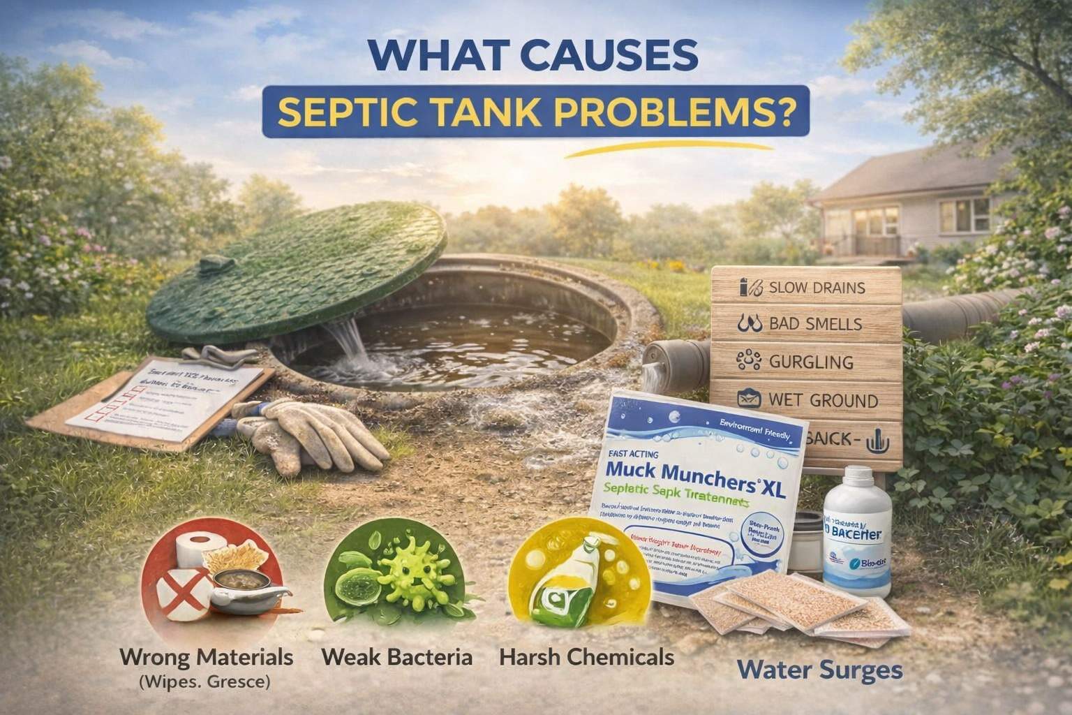 what causes septic tank problems - common causes and fixes